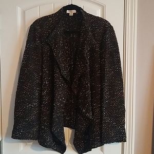 Black with gold flecks shawl collar jacket